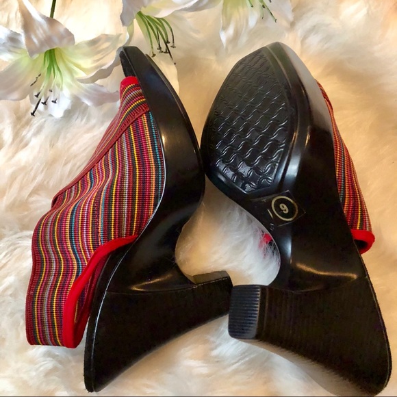 ❤️Colorful Stripe Wedge Inspired Sandals - Picture 6 of 7